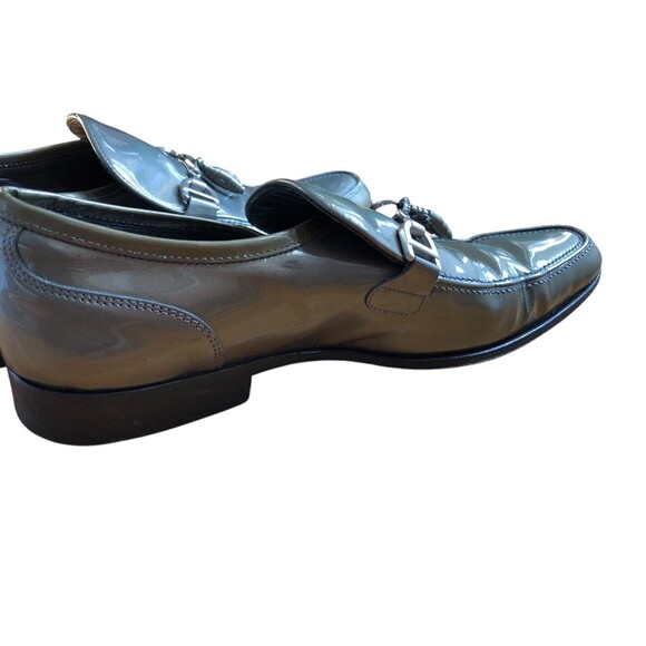 Dolce & Gabbana Green Patent Leather Slip On Pointed Toe Loafers Size US 9